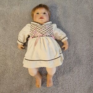 Middleton Doll by RKS-Puppen 21" Baby Girl – Brown Hair Green Eyes Realistic